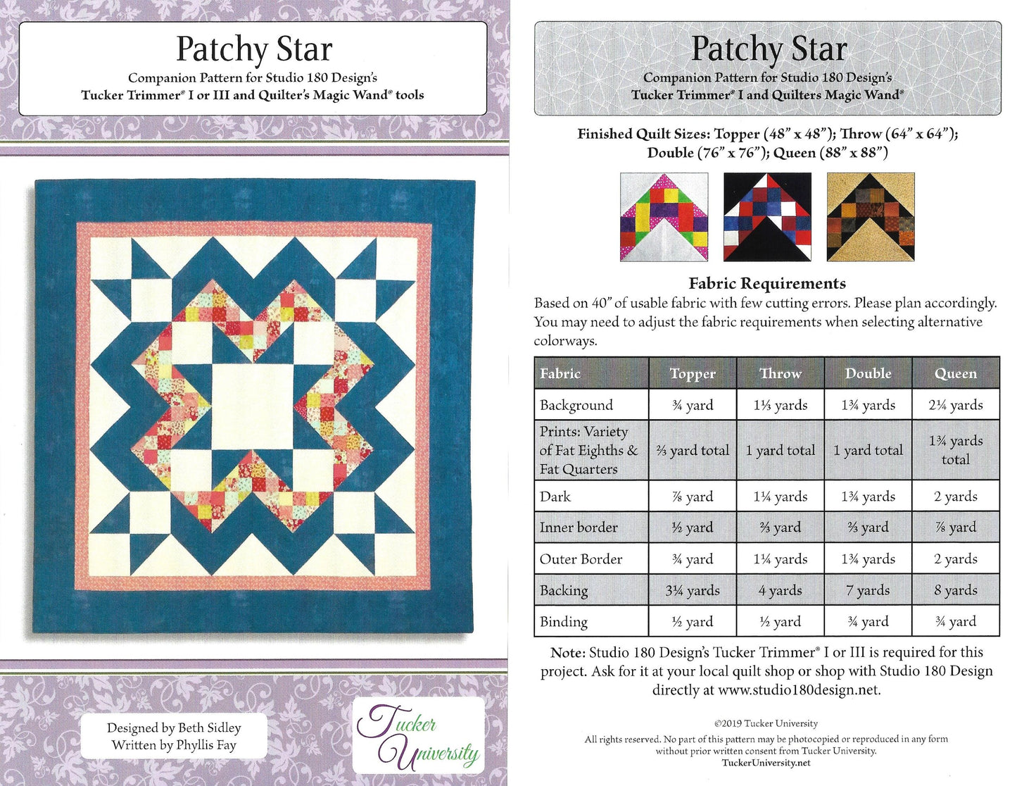 Patchy Star - Quilt Pattern
