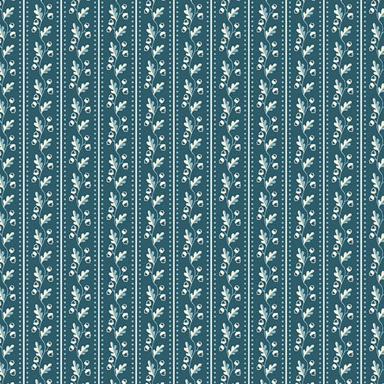 Oakleigh - Leaf Stripe - Colonial Blue