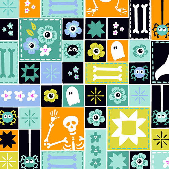 Ghostly Garden - Sew Spooky - Aqua