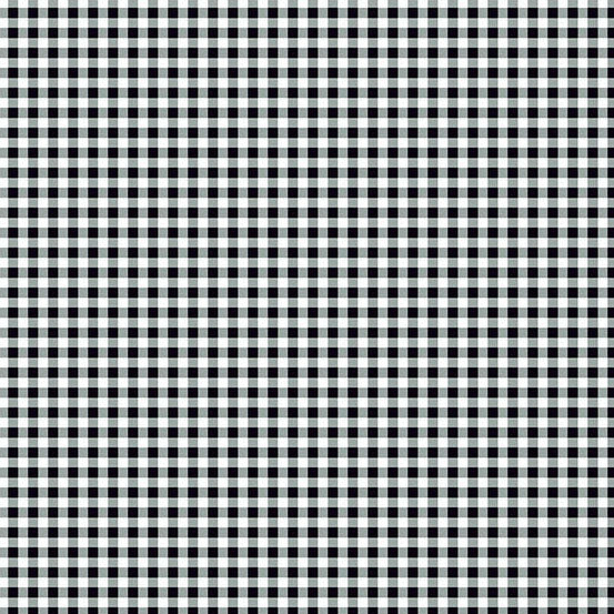 Ghostly Garden - Bitty Gingham - Black