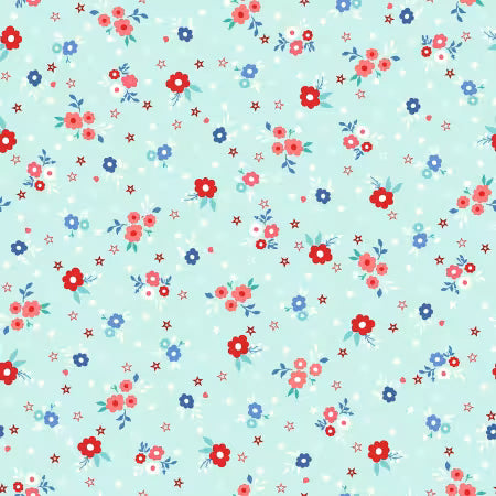 Star-Spangled Beauty - Bouquets - Aqua