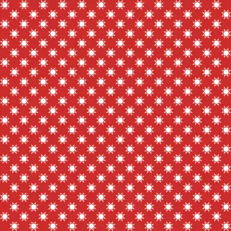 Star-Spangled Beauty - Tiny Quilt Stars - Red