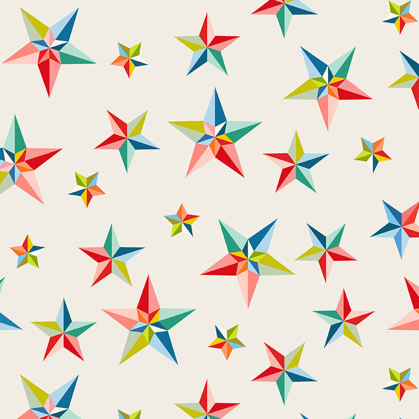 108" Wideback - Pinwheel Stars - Multicolor