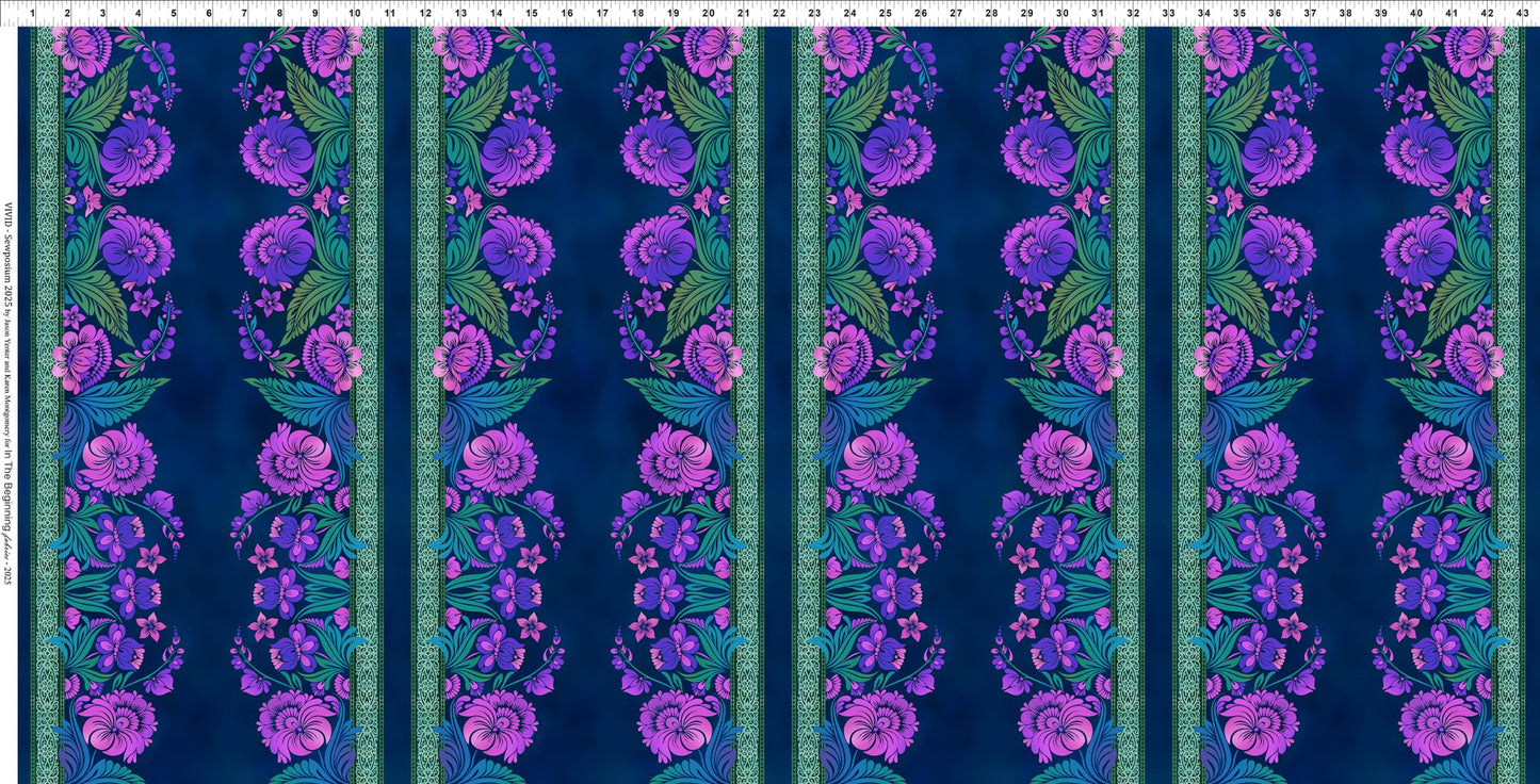 Vivid - Sewposium25 - Small Border - Blue