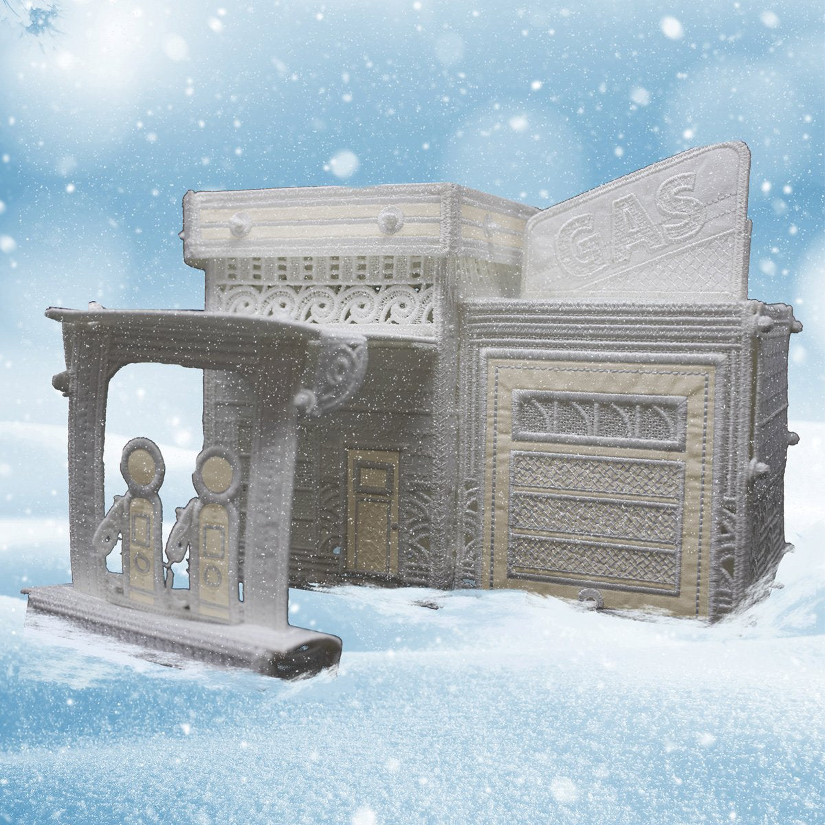 Winter Village - Freestanding Gas Station USB