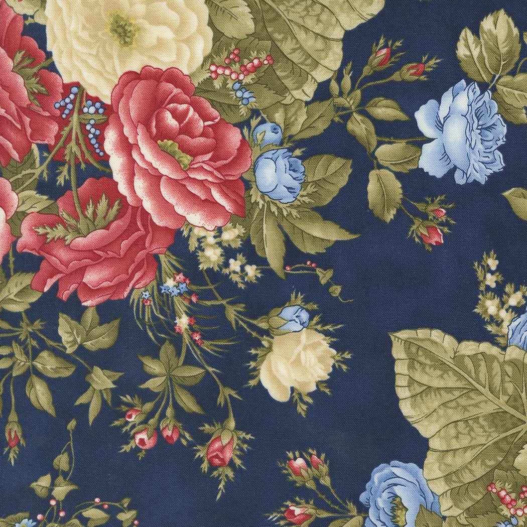 Grand Haven - Cabbage Rose - Navy