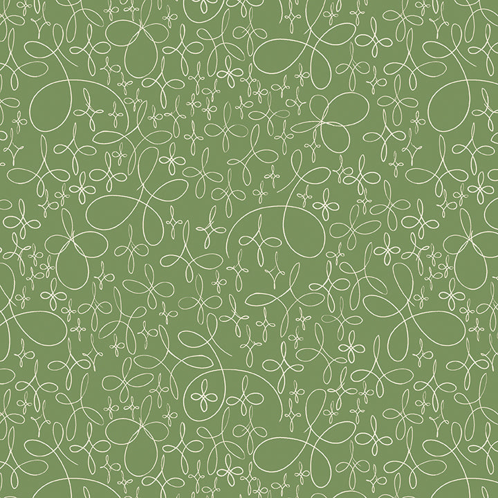 Green background with white star pattern