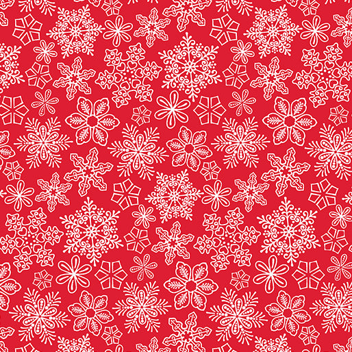 Gingerbread Lane - Snowflake - Christmas Red