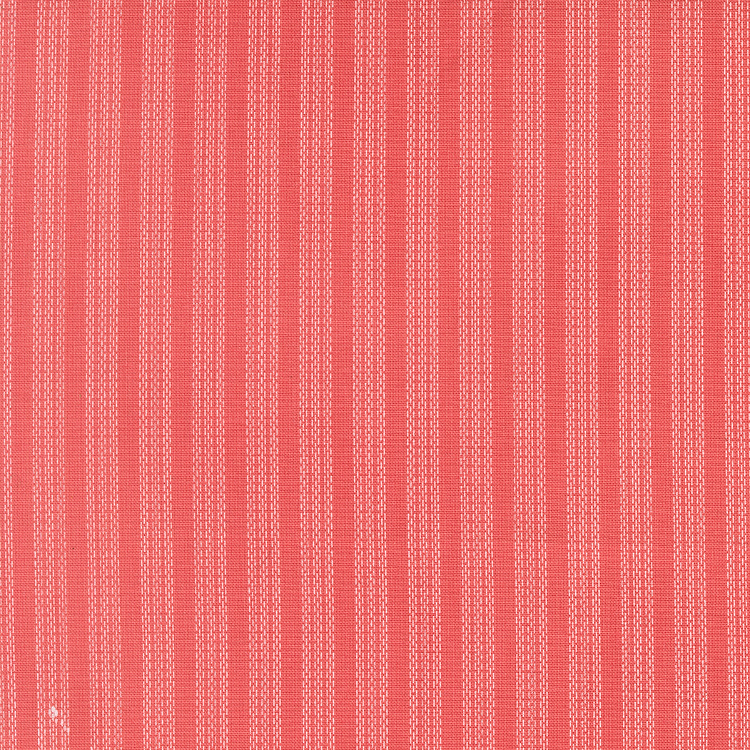 Red and white striped pattern on a red background