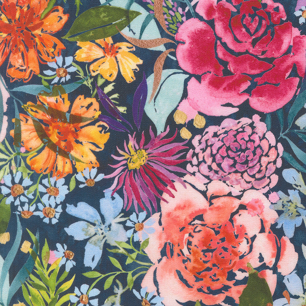Soulstice Canvas - Midsummer Bloom - Navy Remnant