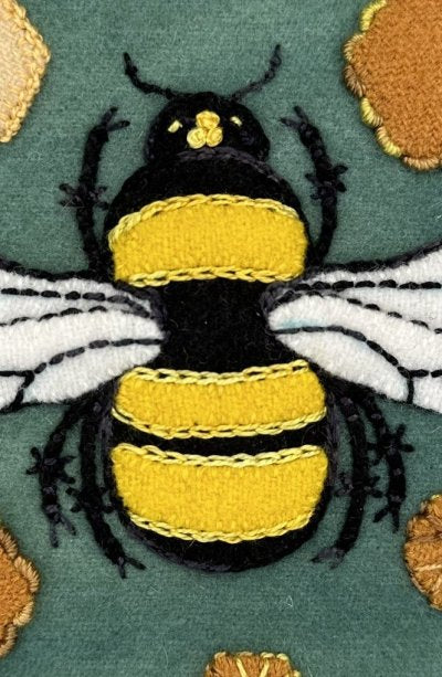 Honeycomb Bee Wool Applique with Lisa Mortell