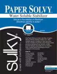 Paper Solvy Water Soluble Stabilizer 8.5in x 11in 12 ct