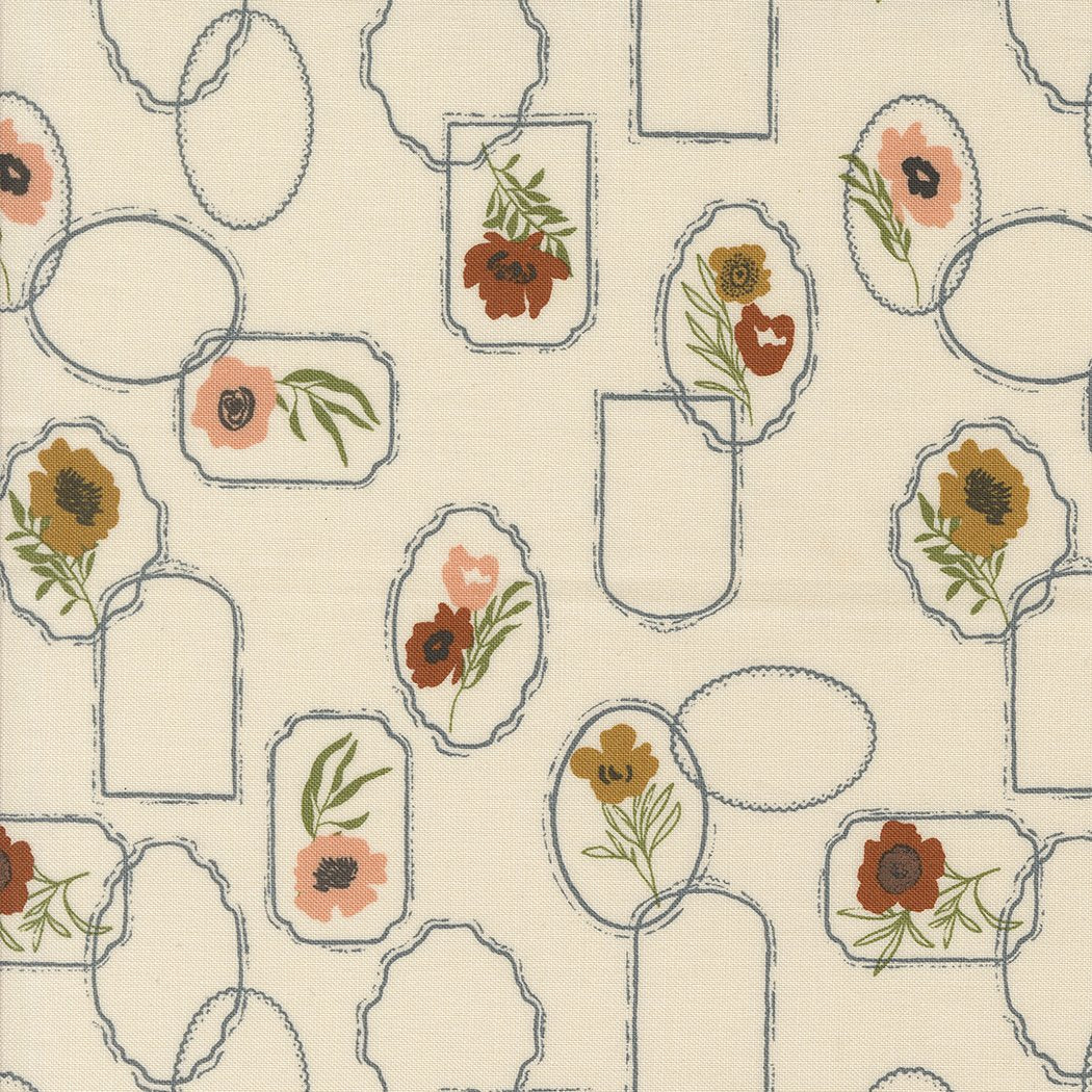 Foraged - Floral Cameo - Eggshell