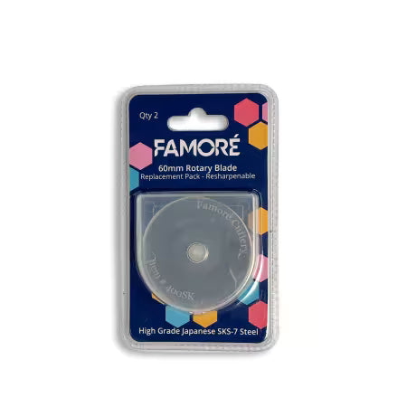 Famore 60mm Rotary Blade Replacement Pack - 2pc