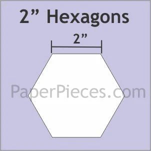2" Hexagon Paper Pieces 150pc
