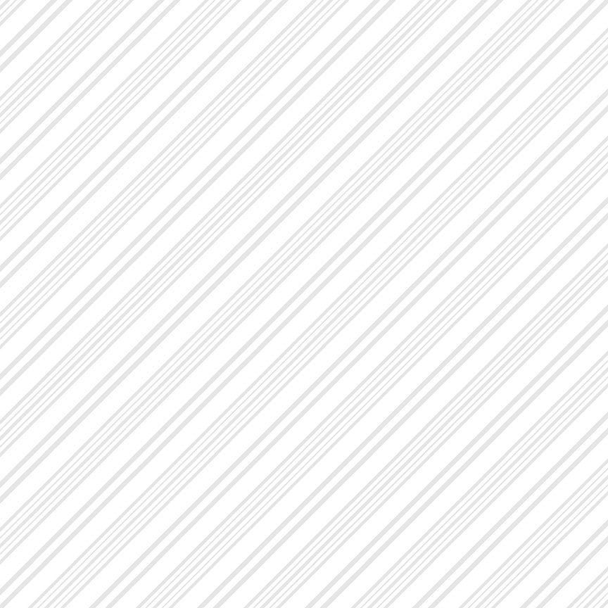 Frosting - Bias Stripe - White on White