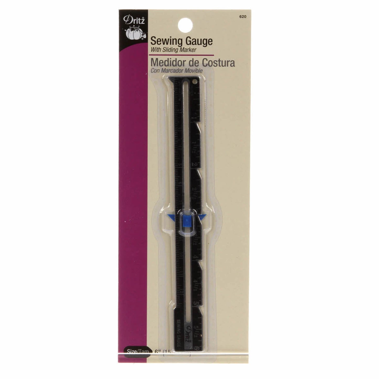 Sewing Gauge 6" w/Sliding Marker