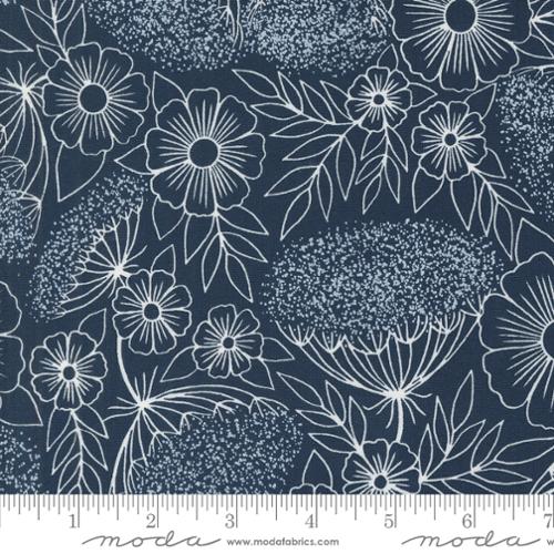 Field of Flowers - Queen Anne Lace - Navy