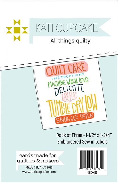 Sew in Label -Quilt Care
