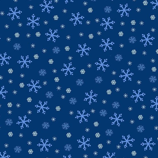 Snowflakes - Midnight Blue