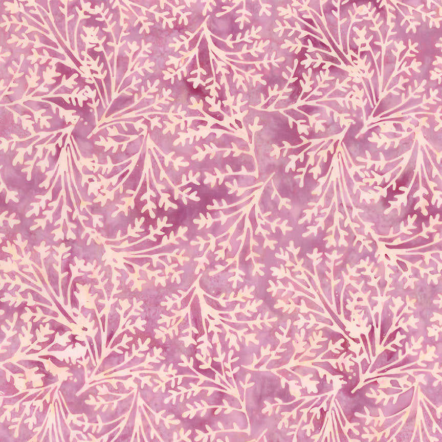 Batik Wildflowers Misty - Wistful Mauve