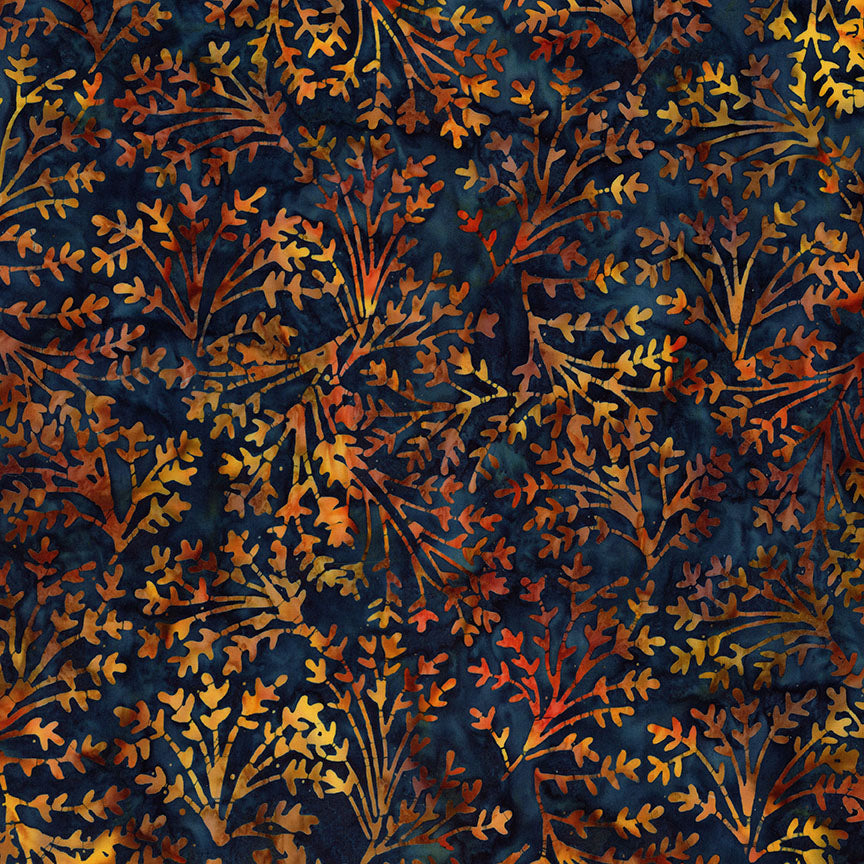 Batik Wildflowers Sunset - Autumn Leaves