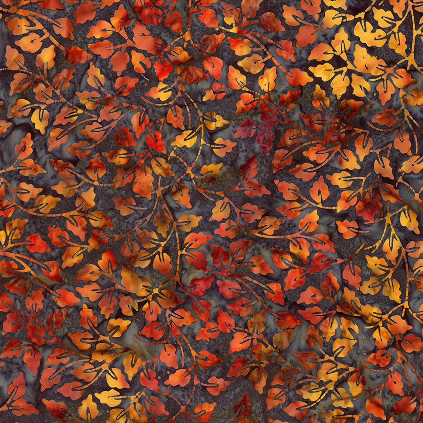 Batik Wildflowers Sunset - Autumn Leaves