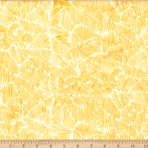 Bali Batik - Line Feather - Buttercup
