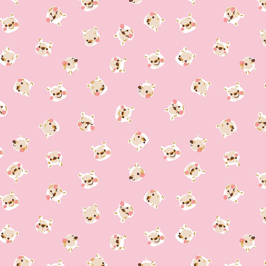 100 Aker Woods - Pooh Brain - Pink