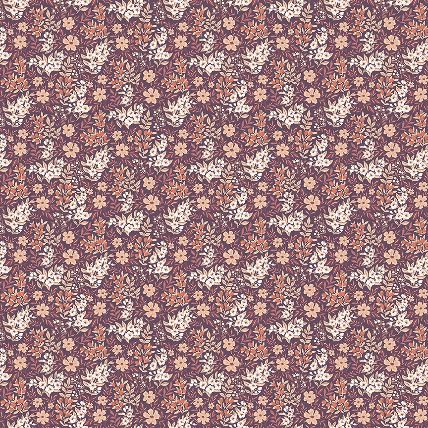 Evening on the Prairie - Ditzy Floral - Purple