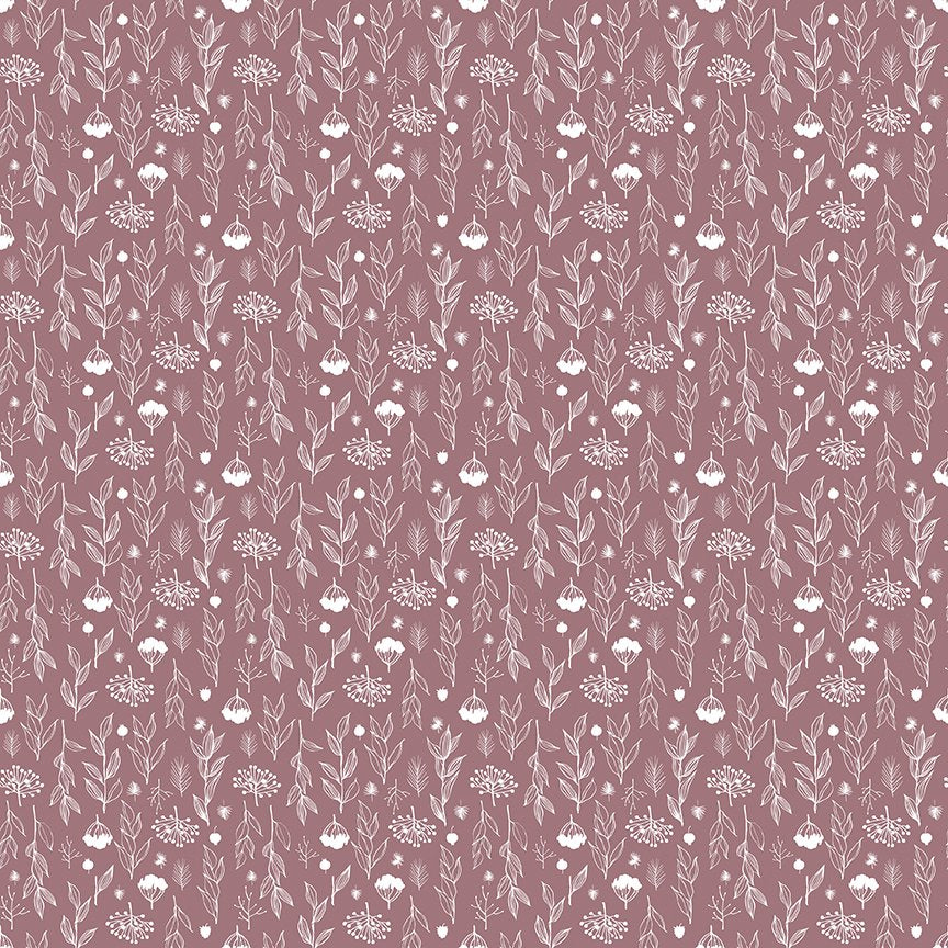 Evening on the Prairie - Silhouette Floral - Heather