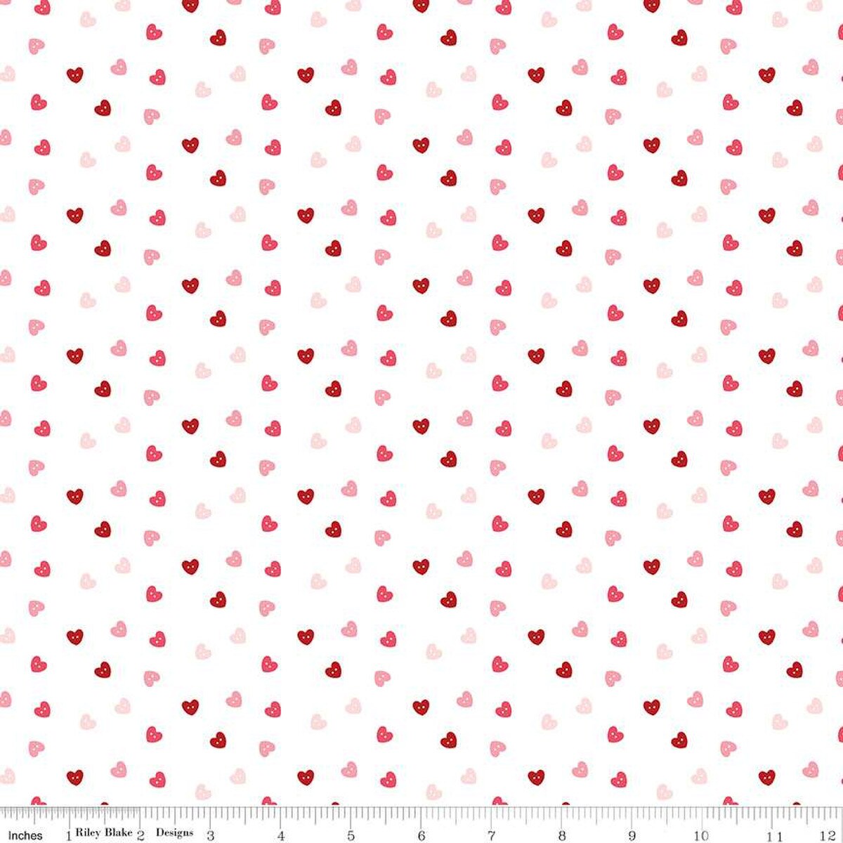 Sew in Love - Hearts - White