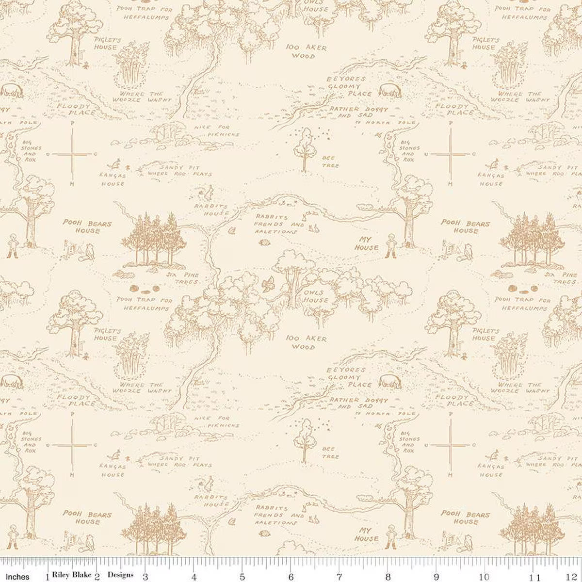 Winnie the Pooh - Map - Cream
