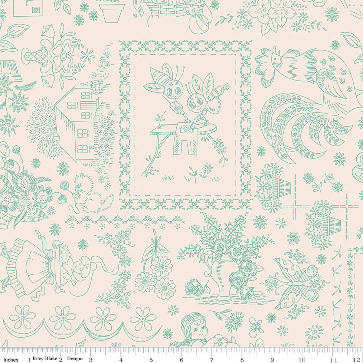 Berry & Sage - Embroidery - Latte