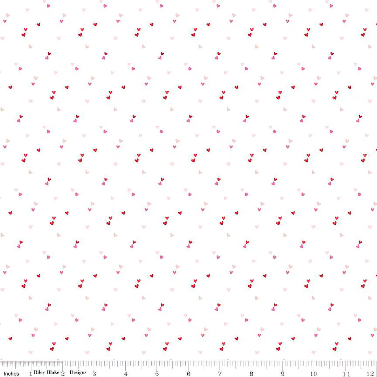 Seasonal Basics - Hearts - White