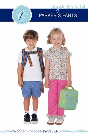 Parkers Pants pattern Sizes 6mos - 14