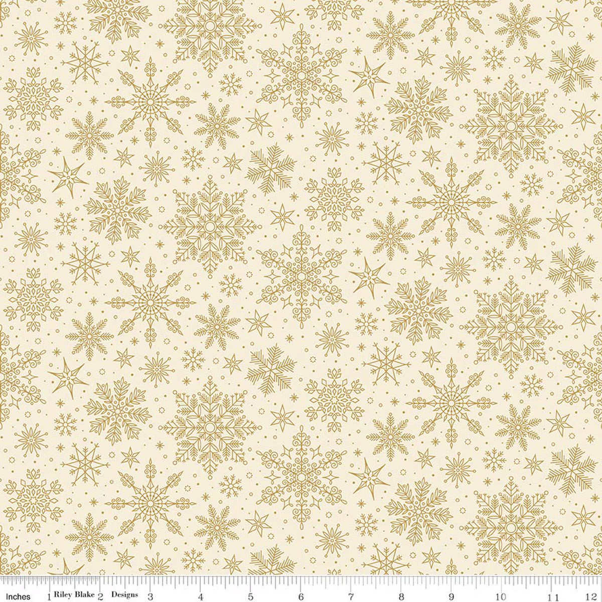 Poinsettias at Christmas - Snowflakes - Cream Foil
