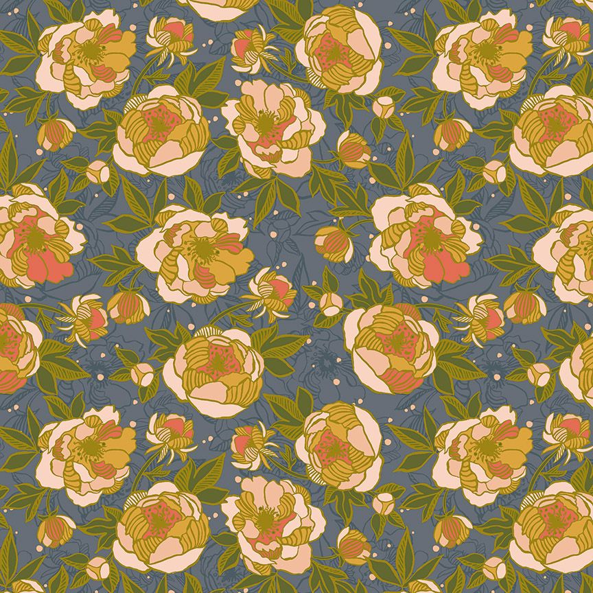 Lush Life - Wild Peonies - Periwinkle