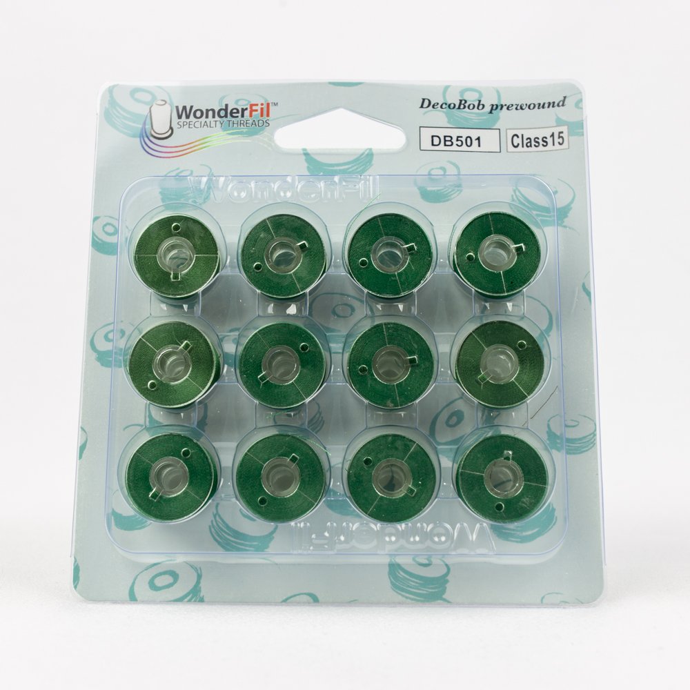 WonderFil - DecoBob Class 15 Bobbin - Evergreen