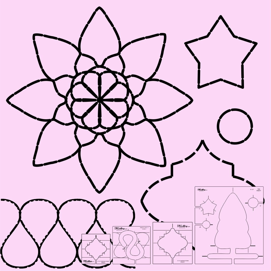 DM Quilting Holiday Set of 4 - High Shank