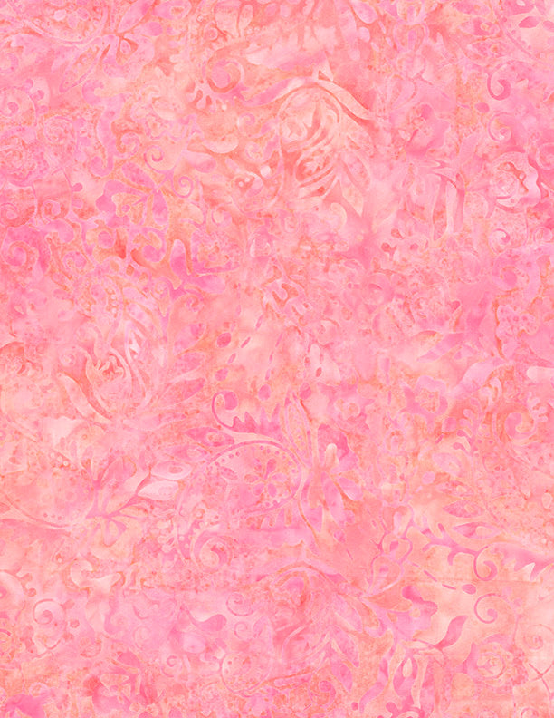 Desert Blossom Batik - Paisley & Flowers - Pink