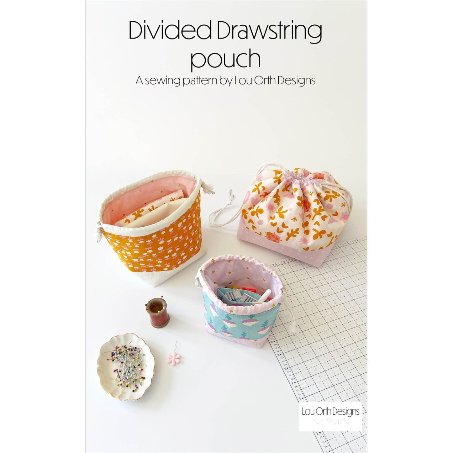 Divided Drawstring Pouch