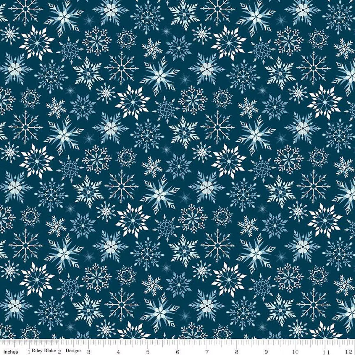 Flannel Winter Magic - Snowflakes - Navy