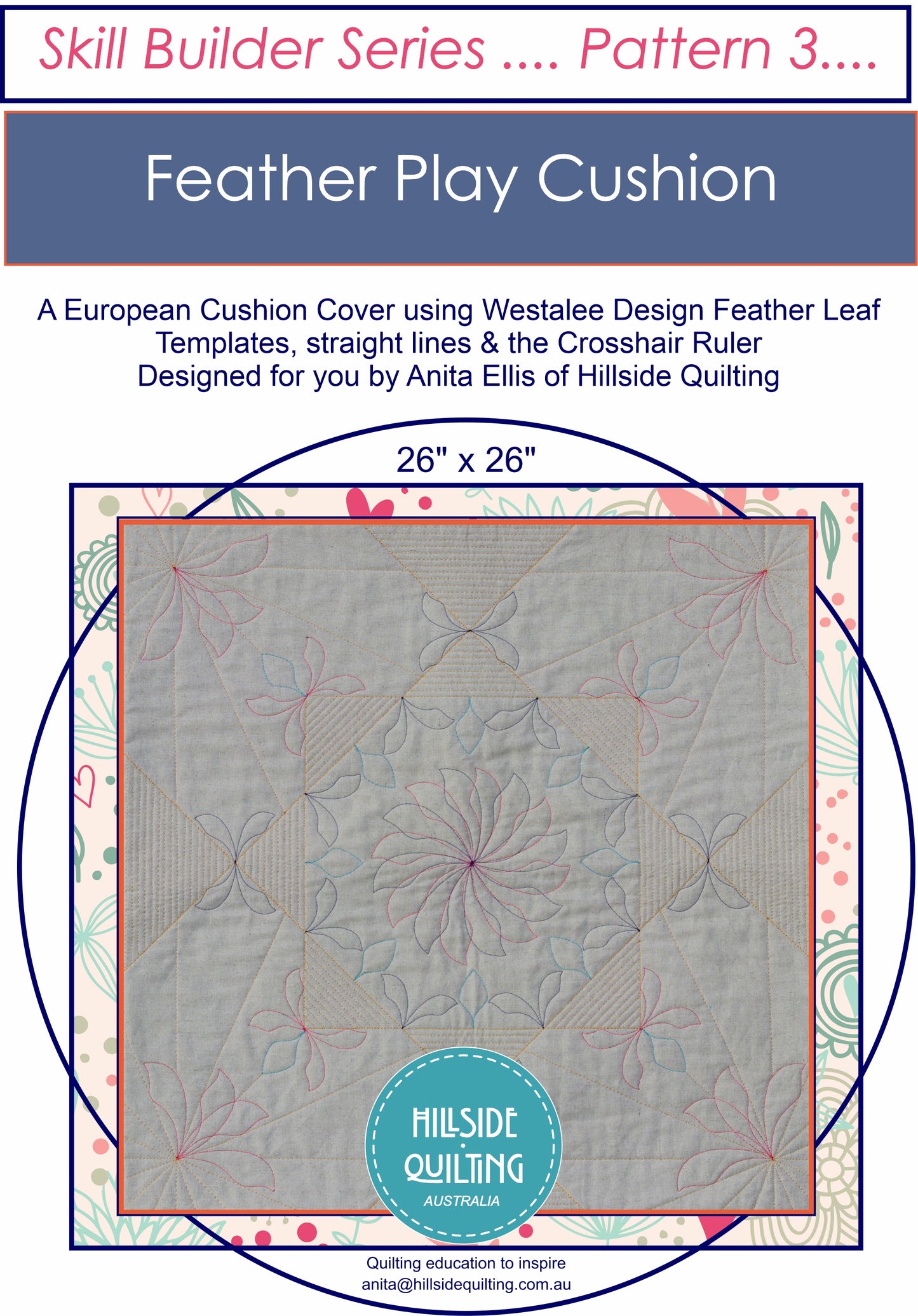 Feather Play European Cushion Pattern Download Westalee