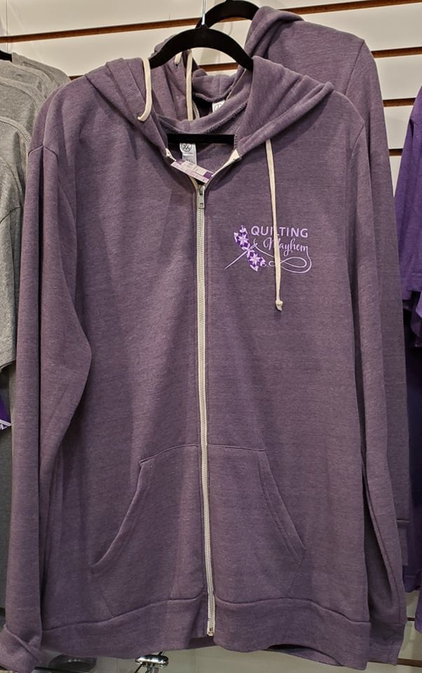 Quilting Mayhem Fleece Zip Up Small