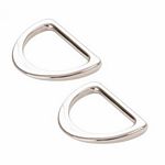 D Ring Flat 1" Nickel 2 pcs