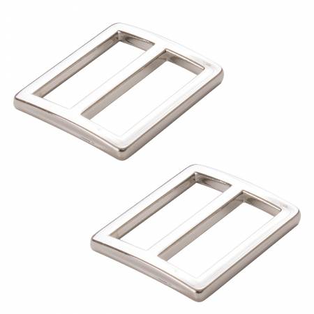 Hardware - Slider Wide Mouth 1" Nickel 2pc