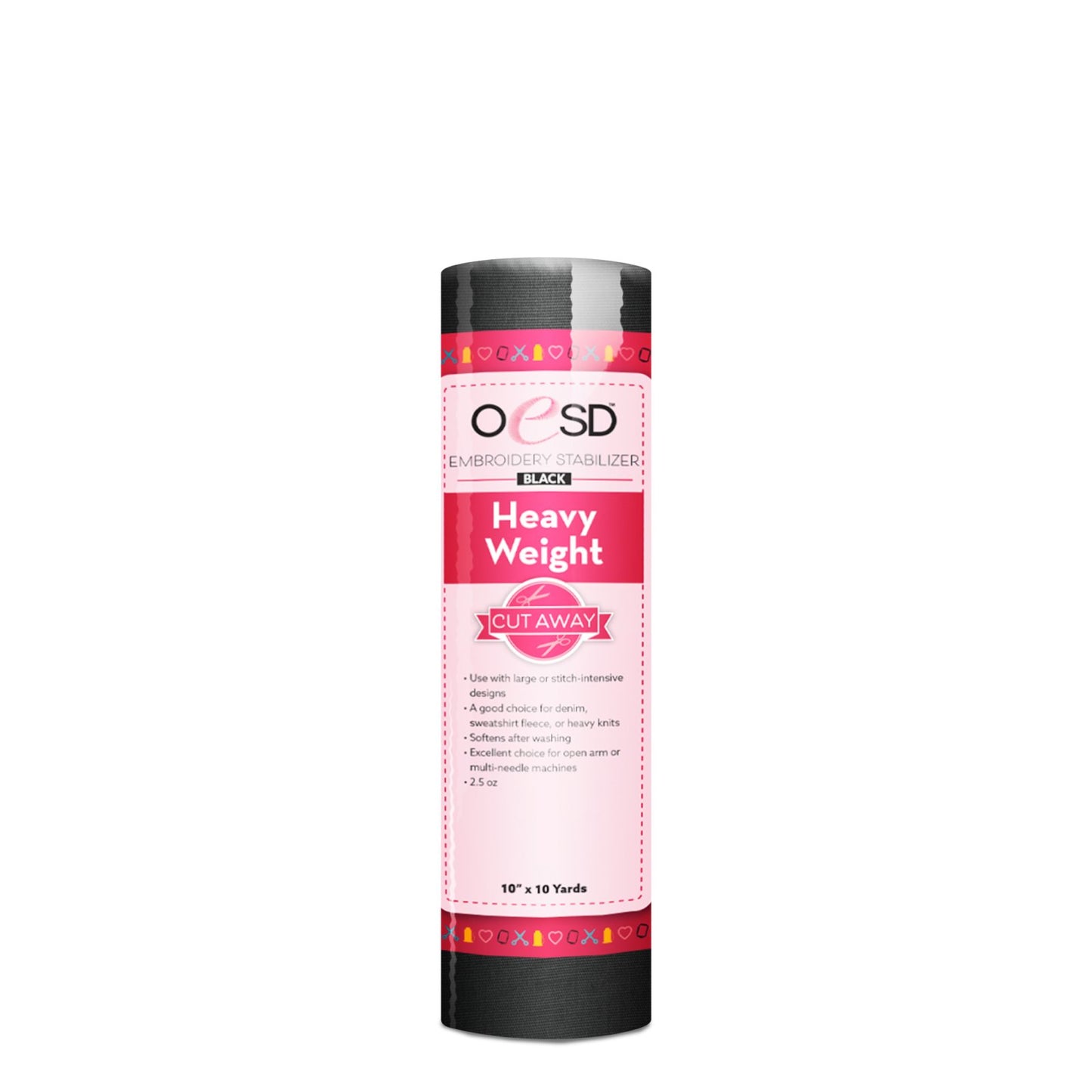 Heavy Weight CutAway Black - 2.5oz - 10" x 10 yards