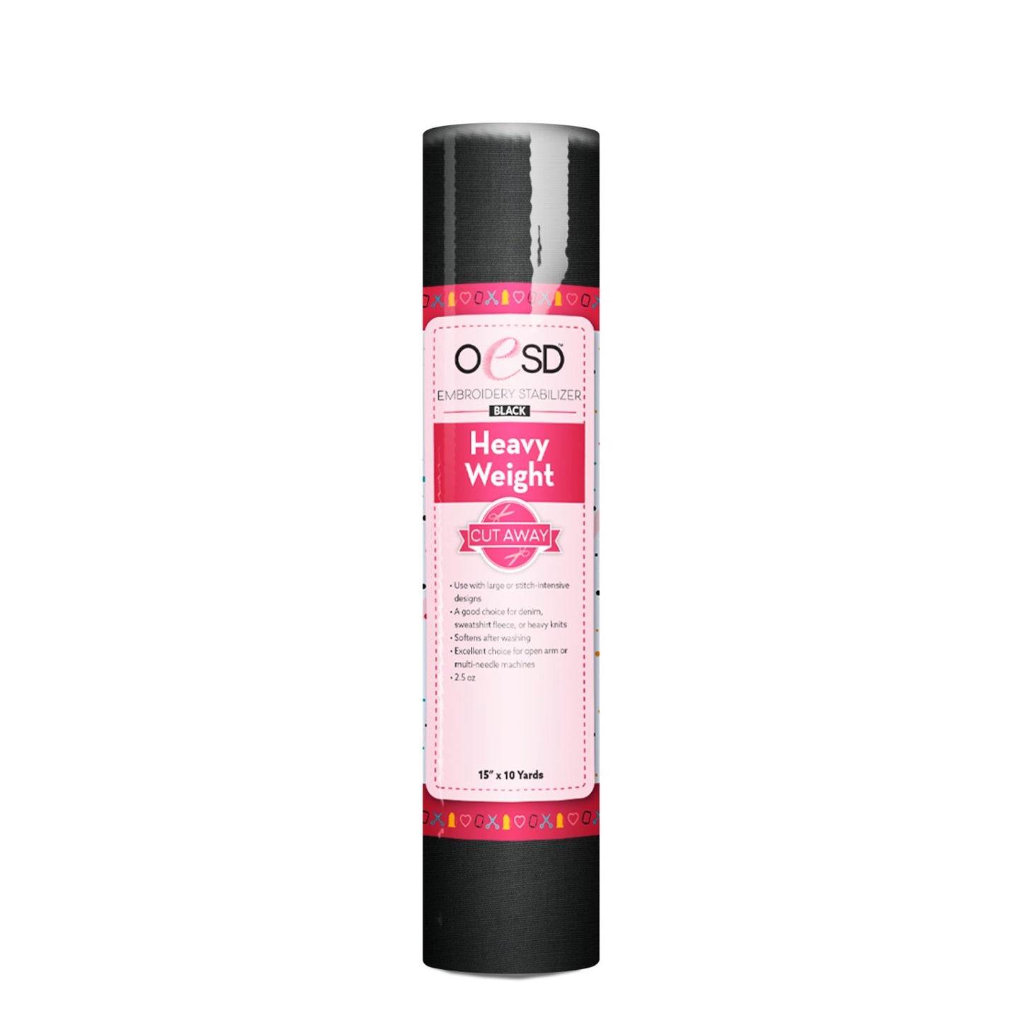 Heavy Weight CutAway Black 2.5oz - 15" x 10 yards
