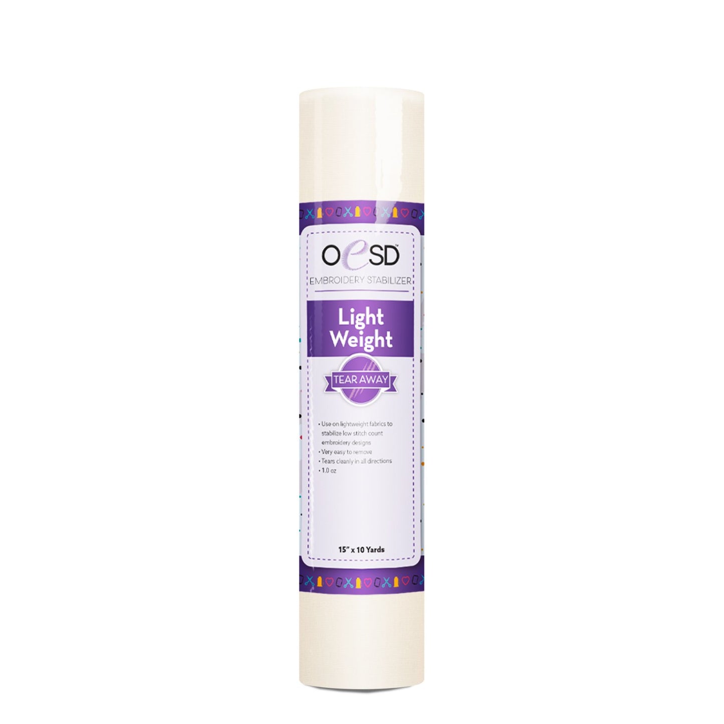 Light Weight TearAway White 1.5oz - 15" x 10 yards